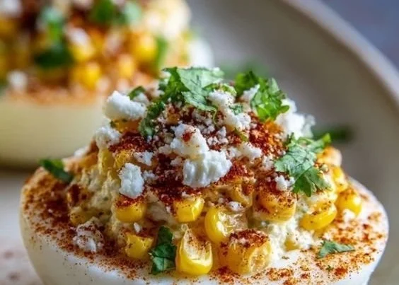 Corn on the Cob Deviled Eggs