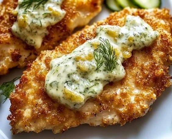 Crispy Dill Pickle Parmesan Chicken