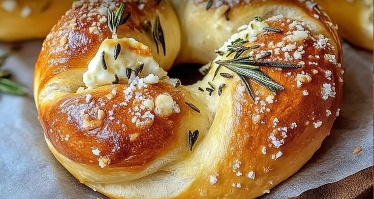 Homemade Soft Pretzels Stuffed with Mozzarella