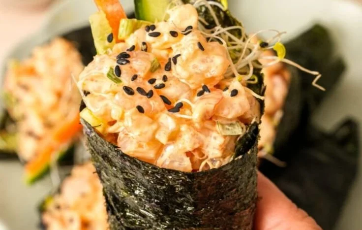 Shrimp Sushi Hand Rolls